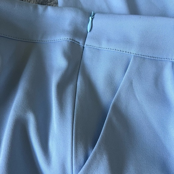 SHEIN Light Blue Pleated Trouser Pants Women’s Size Large with Pockets Side Zip - Picture 6 of 7
